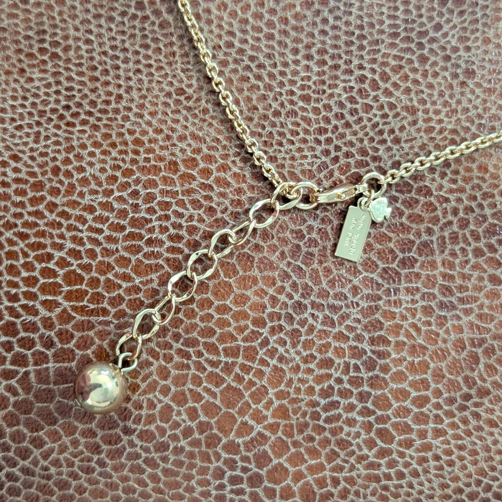 Kate Spade Gold Pave Ball Necklace with Crystal Accents - Picture 5 of 6